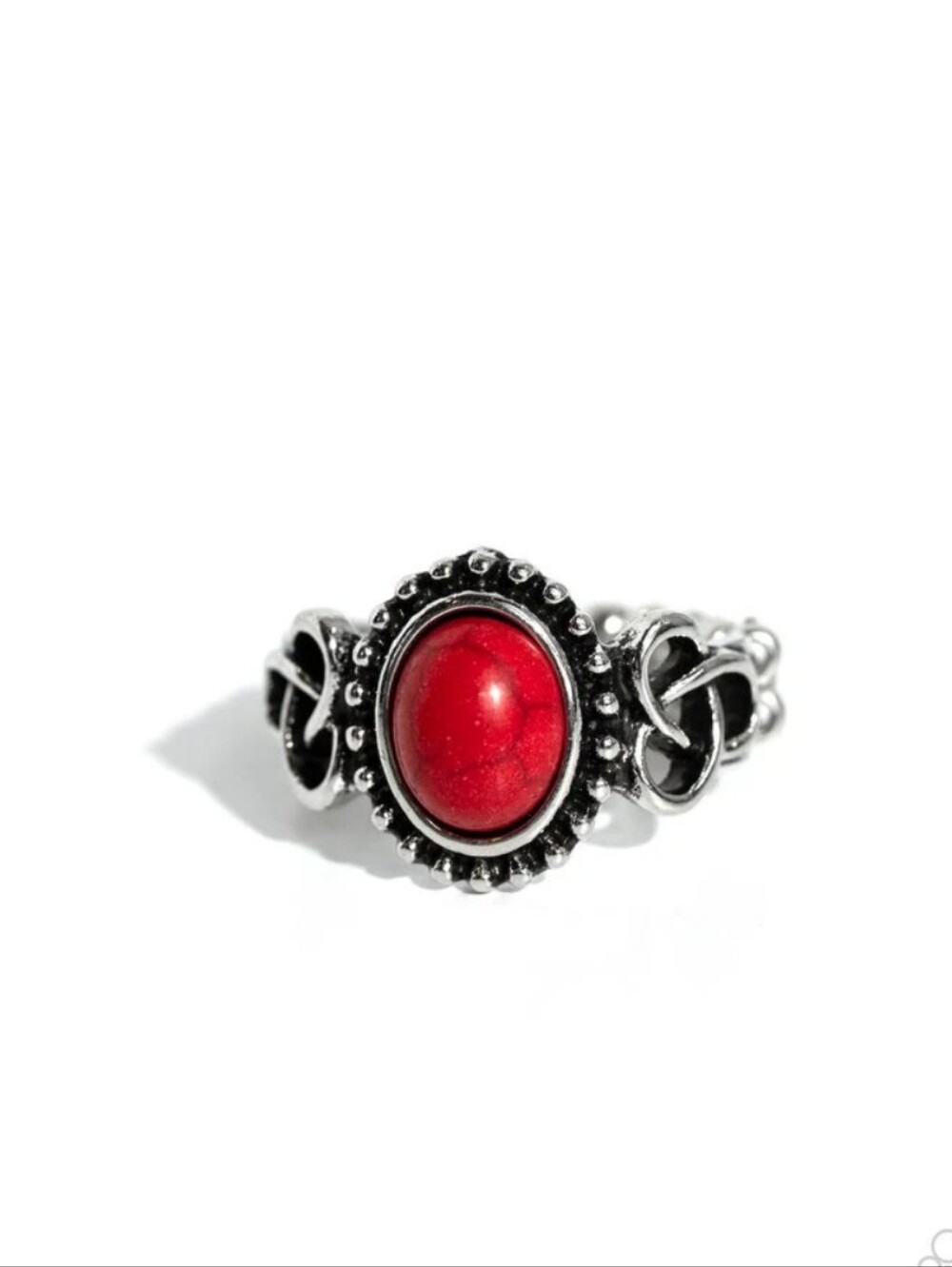 Celtic KNOT out RED Ring 💍 dainty stretchy